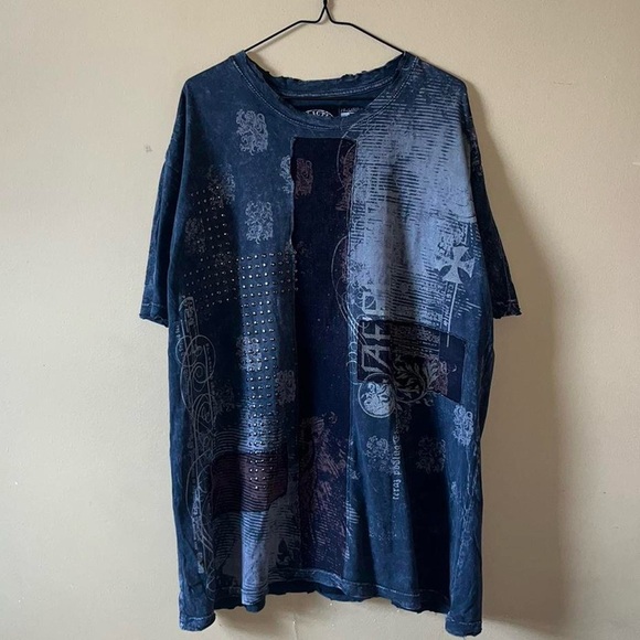 Affliction Other - Y2K Distressed Affliction Cyber Mall Goth Studded Heavy Tee